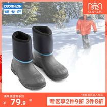Decathlon childrens snow boots girls autumn and winter cotton shoes boys winter Waterproof warm cotton boots non-slip boots KIDD