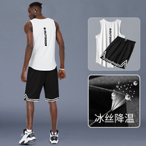 Basketball Suit Suit Mens Ice Vest Ball Suit American Jersey Speed Dry Sports Training Summer Team Shorts Gear