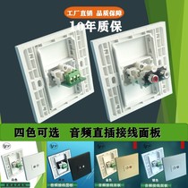 Type 86 white black gold and silver four color audio solder-free computer connected sound wall panel accessories connector socket