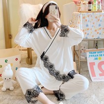 Pure cotton confinement clothes Spring and autumn Summer postpartum nursing home clothes July winter 6 hospitalization 9 pregnant women pajamas feeding 8