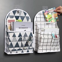 Fabric storage bag student dormitory artifact wall hanging bag door rear wall storage bag rack small cloth bag