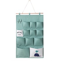 Wall door rear storage bag hanging dormitory bedside wall cloth key hair accessories mobile phone storage bag artifact