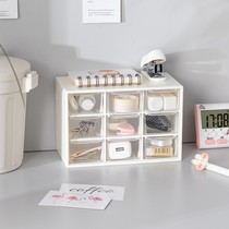 Home student bedroom dustproof Nine Palace grid small drawer jewelry storage box desktop stationery jewelry storage