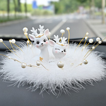 A safe deer car center console decoration creative high-end car cute goddess Net red interior accessories