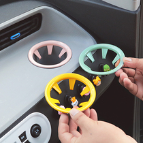 Wuling Hongguang miniev interior decoration water Cup slot stopper mini macaron central control modified car sticker accessories