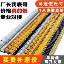 60*25 thickened sheet metal sliver roller d15 thin wheel heavy shelf rail anti-static slide rail unloading track