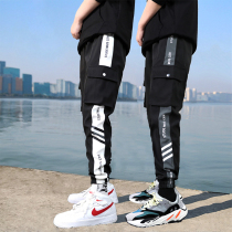 Overalls autumn Korean trend Joker feet leisure sports Spring and Autumn students nine-point long pants male size