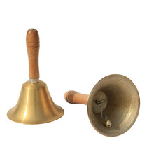 Professional flagship store musical instrument big bell small bell 11CM wooden handle copper bell hand bell