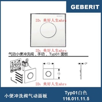 Geberi Sigma01 White pneumatic panel Typ01 Urinal flush valve manual switch in-wall type