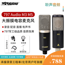 Beijing 797 Audio M5 M3 large diaphragm microphone Professional recording capacitor live network dubbing microphone