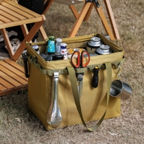 Outdoor folding storage box camping storage large capacity tote bag home shopping bag firewood bag