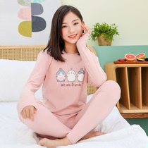  Autumn clothes Autumn pants womens cotton suit Junior high school students cotton girl thermal underwear Middle school girl girl cotton sweater thin