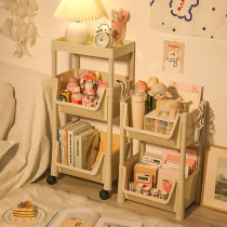 Cart rack dormitory bedroom shelf under the table small snack storage box mobile bookshelf good things ins Wind landing