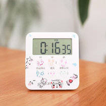 Simple students use multi-function timer to do homework ins silent silent brushing reminder Dual-use small alarm clock