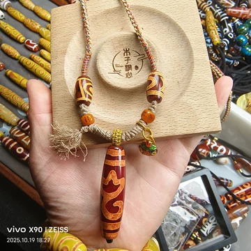 上肯護摩火供天珠‼️西蔵老礦手工伝承護摩火供