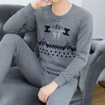 Warm Underwear Mens Pure Cotton Autumn Clothing Autumn Pants Suit Autumn winter Bo Elderly Dad Full Cotton Undercotton Sweatshirt