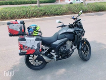 Custom CB500X turnip three boxes aluminum alloy side box reflective sticker