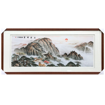 Suzhou handmade Su embroidery embroidery large-scale Chinese painting Landscape Five Yue Du Zun Taishan Su Embroidery Office living room decoration painting