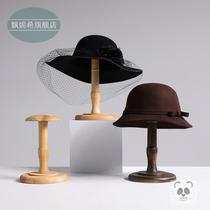 Antique solid wood hat holder display shelf for hanging hats