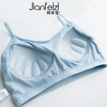 Cotton no steel ring sexy breast wrap type smooth thin yoga sports bra girl development period bra underwear summer