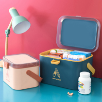 Household medicine box small portable portable medicine box household multi-layer first aid box large capacity emergency storage box