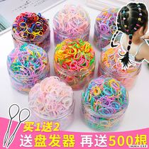 Childrens hair accessories Baby headdress tie hair hair ring Korean head rope disposable black rubber ring Rubber band does not hurt^^