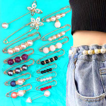 Waist buckle waist change small artifact waist pin fixed trousers anti-light brooch skirt elastic adjustment button