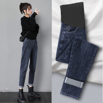 Pregnant Woman Jeans Spring Autumn and Autumn Underfoot Pants Spring Summer Dress Summer Thin outside wearing Old Dad pants Spring Dress Spring