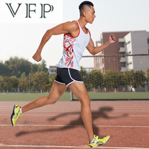 Track and field training suit suit mens and womens marathon vest shorts running clothes quick-dry body test sportswear