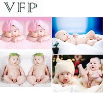 Twin baby poster wall sticker baby baby poster pregnant woman baby photo sea baby doll painting wall sticker