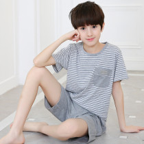 Teen pajamas for boys 12-year-old short-sleeved cotton 15 junior high school student boys middle school children summer thin home clothes