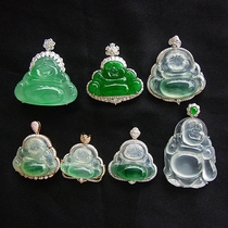 Natural A goods jade pendant Jade gourd Jade Buddha safe buckle Fu melon Ruyi leaves beans 18K gold inlay new products