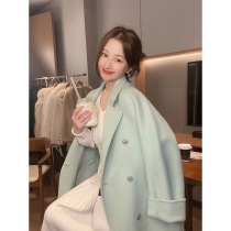 Autumn and winter 2021 new double-sided cashmere woolen coat small man small fragrant wind woolen coat womens long model