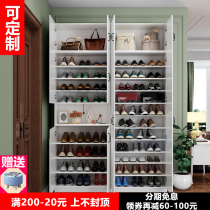Shoe cabinet Household door solid wood large capacity door entrance hall cabinet Living room storage entrance cabinet Balcony locker