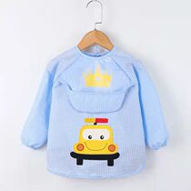 Childrens spring and autumn slim Bubble Yarn Hood Clothing baby Eating Apron Waterproof Anti-Wear Male Girl Breathable Hood