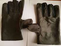 Canvas gloves plus velvet anti-stab labor protection gloves oil-proof and warm gloves welding gloves