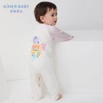 AimerBaby love baby pony baby pony happy Biki baby long sleeve conjoined AB1756001