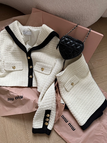 Момолэнс Miu Girl Wise Me вывела круговой бафф черно -белый контрастный цвет сплетен маленький жизненный курт/наполовину юбка