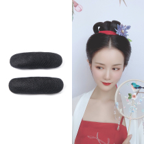 Jichuan soft hair bag wig bag cushion hair bag full wig silk hand-made round flat croissant Hanfu base hairstyle