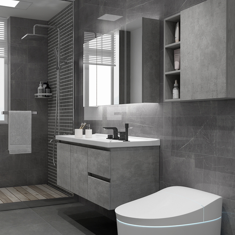 Intelligent Nordic Bathroom Cabinet Combination Modern Simple Washbasin Cabinet Combination Bathroom Washing Table