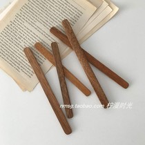 Hanfeng ins Japanese style solid wood yogurt spoon jam butter knife honey juice spoon coffee mixing stick