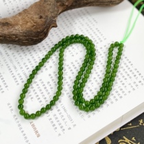 Juanzi Hetian Jade | Russian material Old Pit Jasper ceiling imperial green multi-Circle necklace bracelet 108 pieces