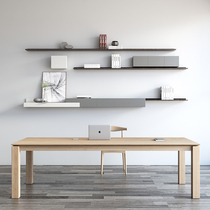 Nordic solid wood conference table Long table Log dining table Studio simple negotiation office computer table Large workbench