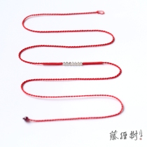 Fine waist rope for girls design 925 pure silver handwoven custom diamond knot this year Tiger red rope waist chain