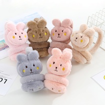 Cute cartoon rabbit warm earmuffs winter ladies students ear cover ear protection plush plus velvet windproof ear warm