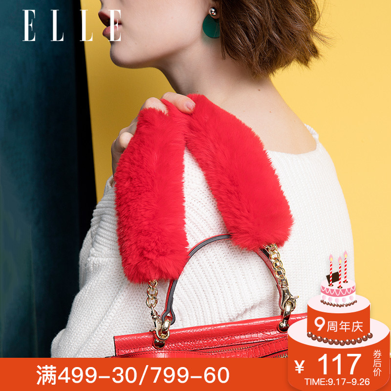 ELLE bag shoulder strap 80718 fluffy fashion style fluffy hand in hand carrying shoulder strap