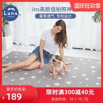 Korean Lunastory baby XPE silk crawling mat baby child climbing mat thick home summer