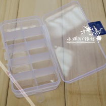 10-grid plastic transparent DIY small object storage bead material Box storage