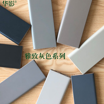 Huaying solid wood skirting line porcelain white warm gray zeppelin bean green dream sky gray mixed oil white can be customized color