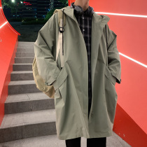 Clara LEE co-name autumn long windbreaker men Korean loose British style coat casual jacket jacket